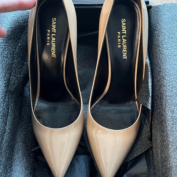 Saint Laurent Dark Beige Pumps - Picture 1 of 6